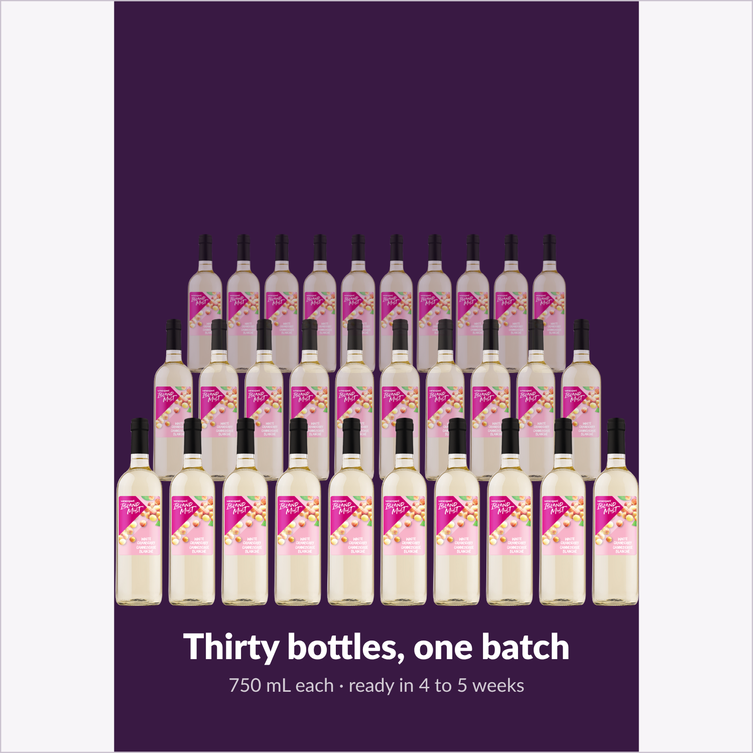 Thirty bottles, one batch — Island Mist White Cranberry