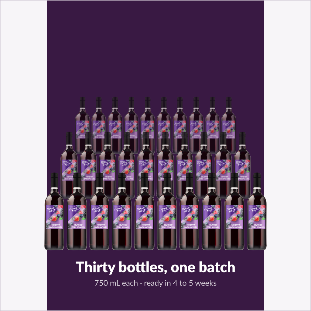 Thirty bottles, one batch — Island Mist Wildberry