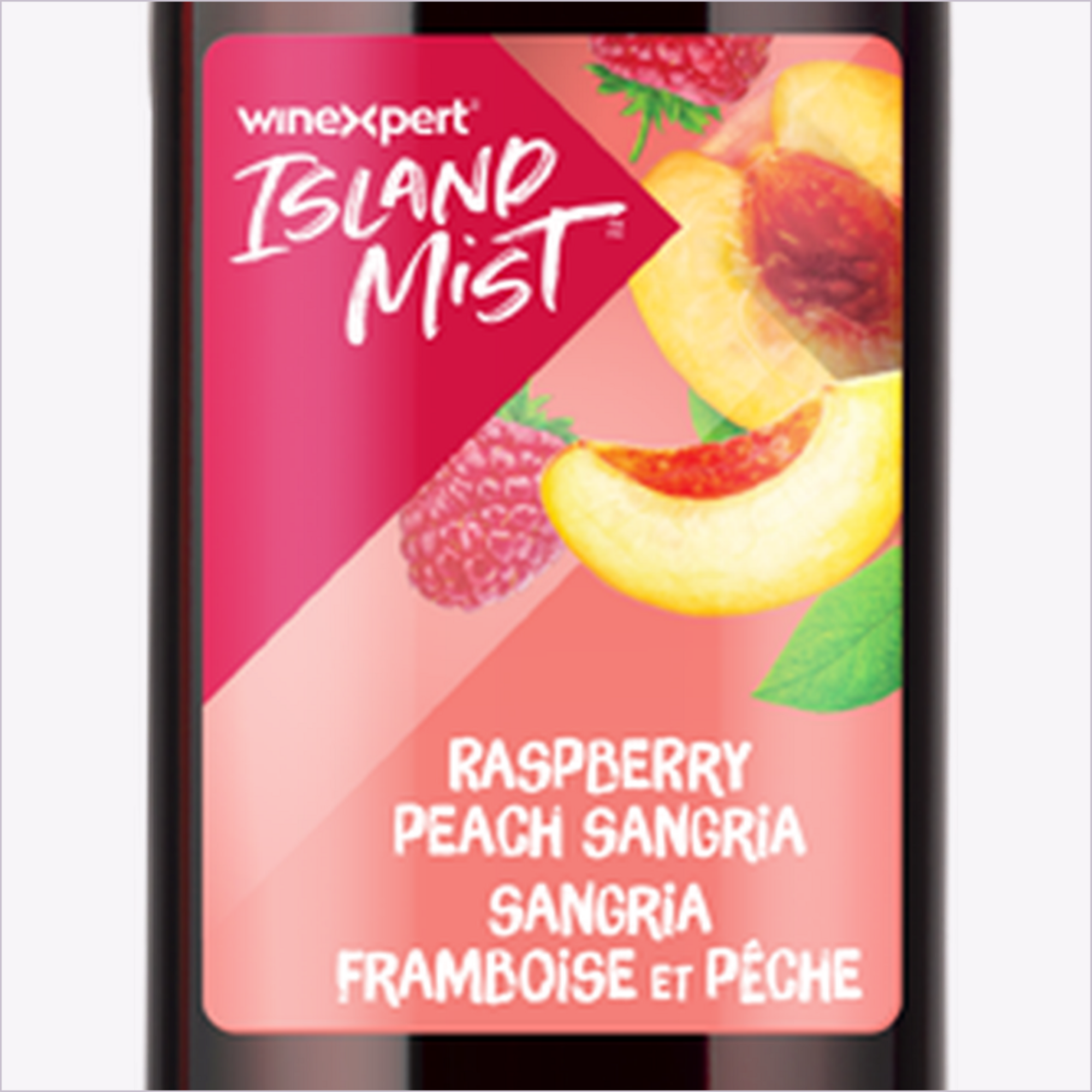Island Mist Raspberry Peach Sangria label