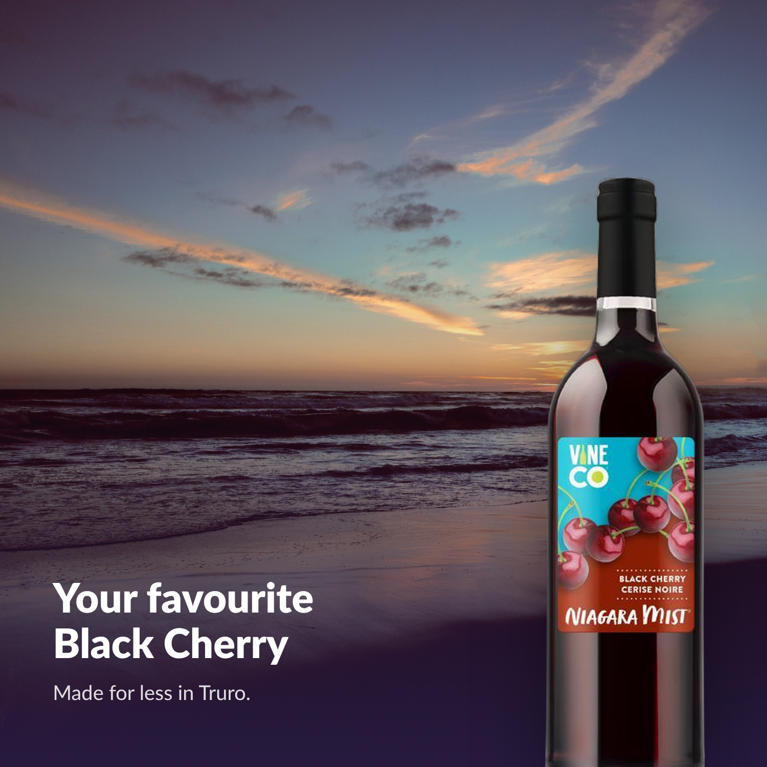Niagara Mist Black Cherry bottle — your favourite Black Cherry, made for less in Truro