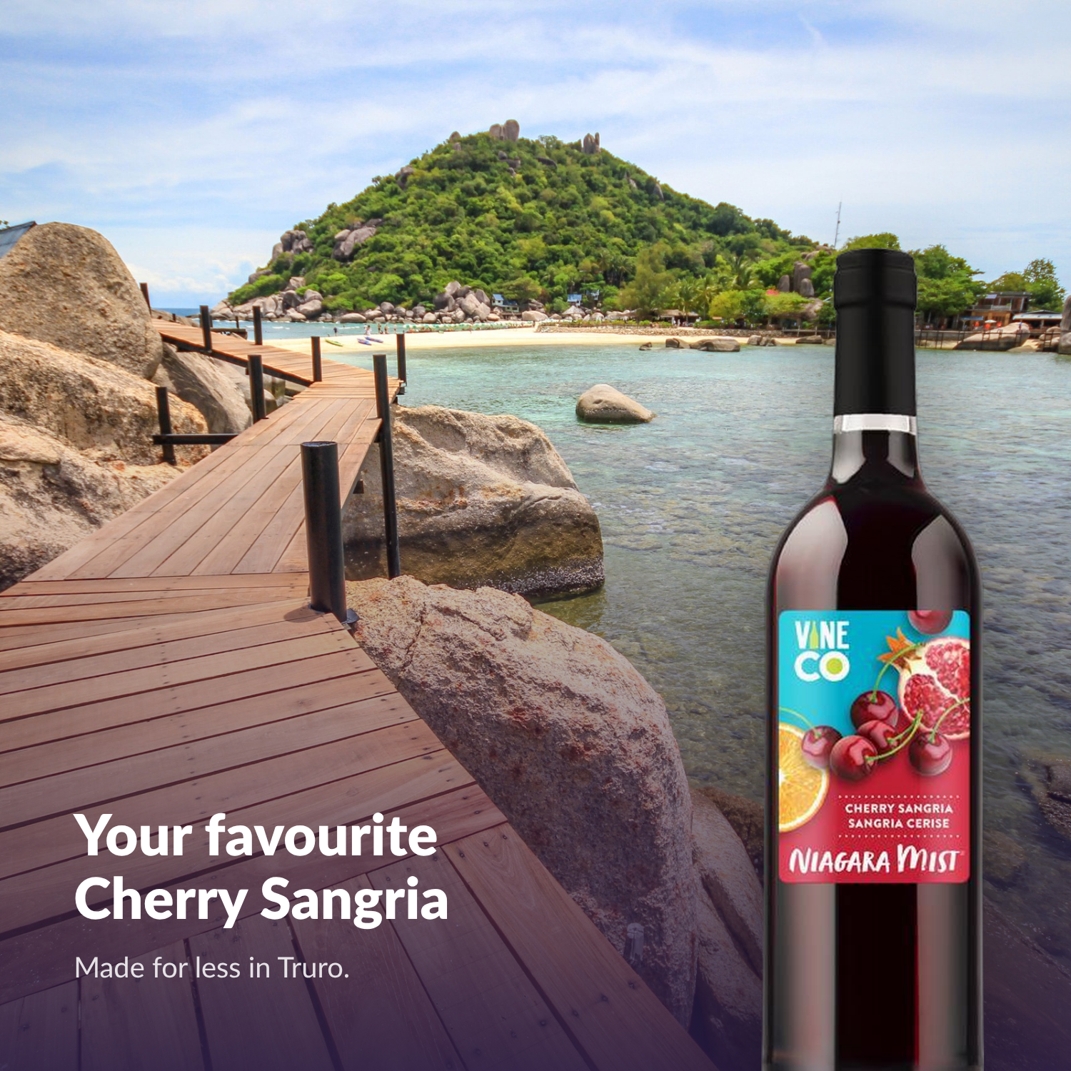 Niagara Mist Cherry Sangria bottle — your favourite Cherry Sangria, made for less in Truro