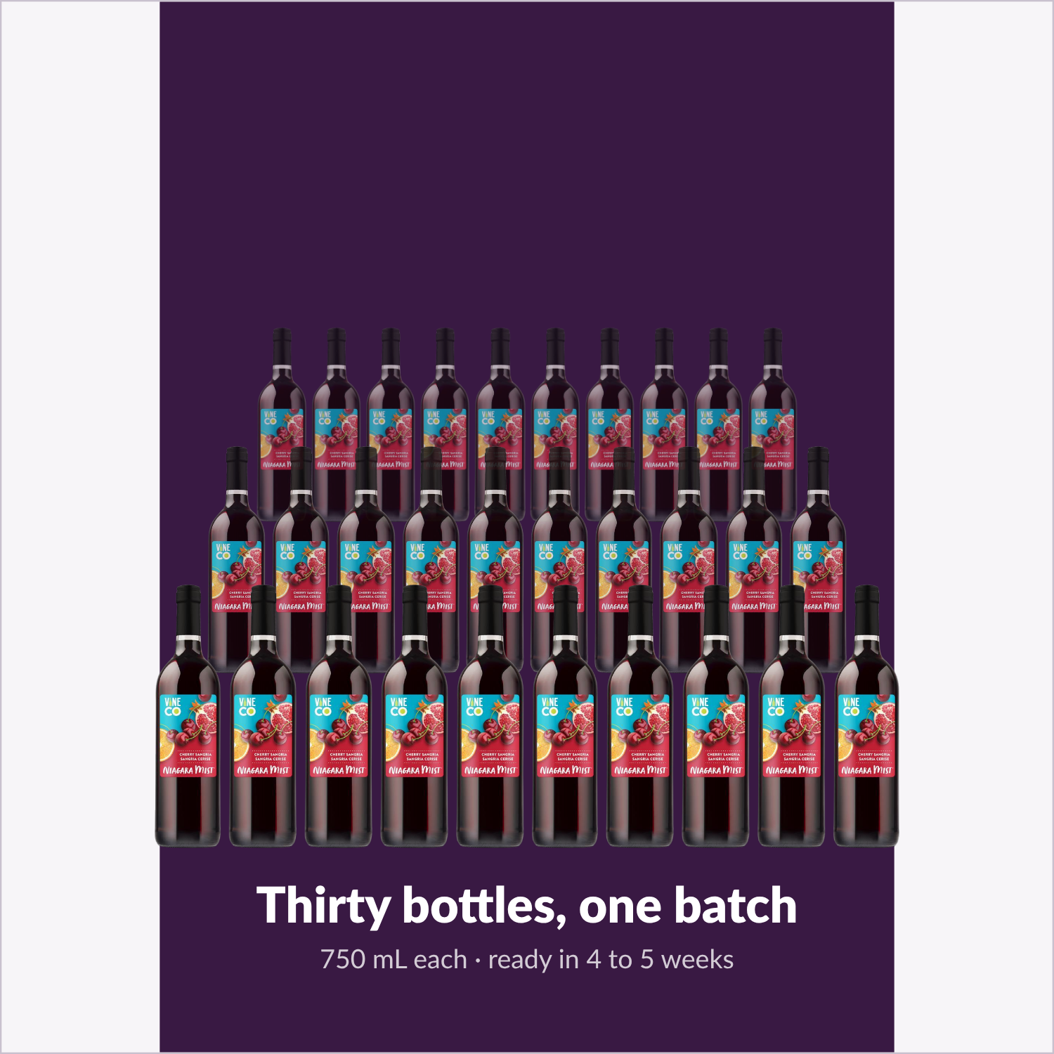 Thirty bottles, one batch — Niagara Mist Cherry Sangria