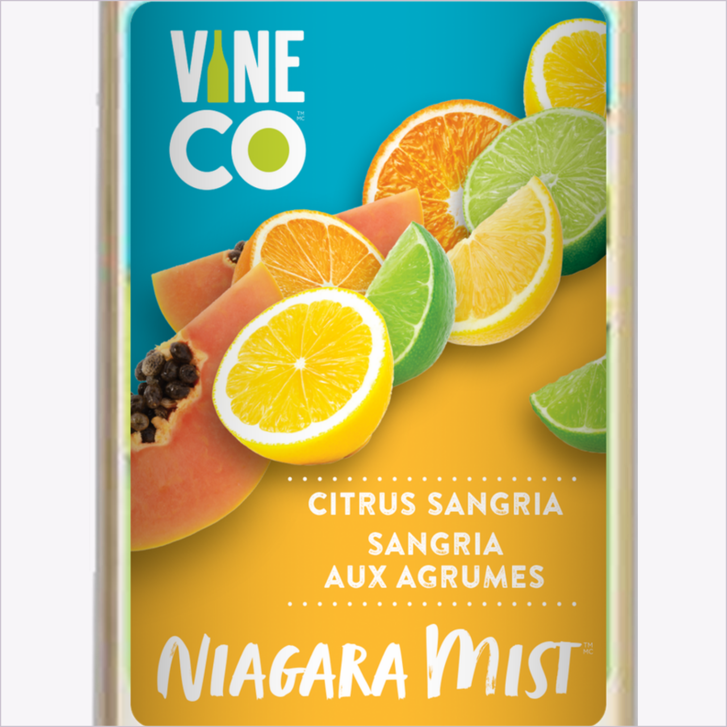 Niagara Mist Citrus Sangria label detail