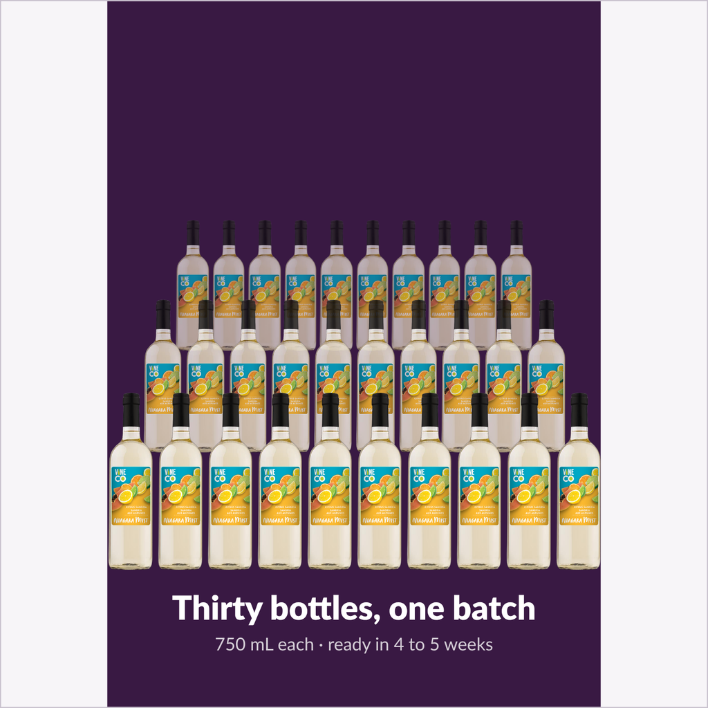 Thirty bottles, one batch — Niagara Mist Citrus Sangria