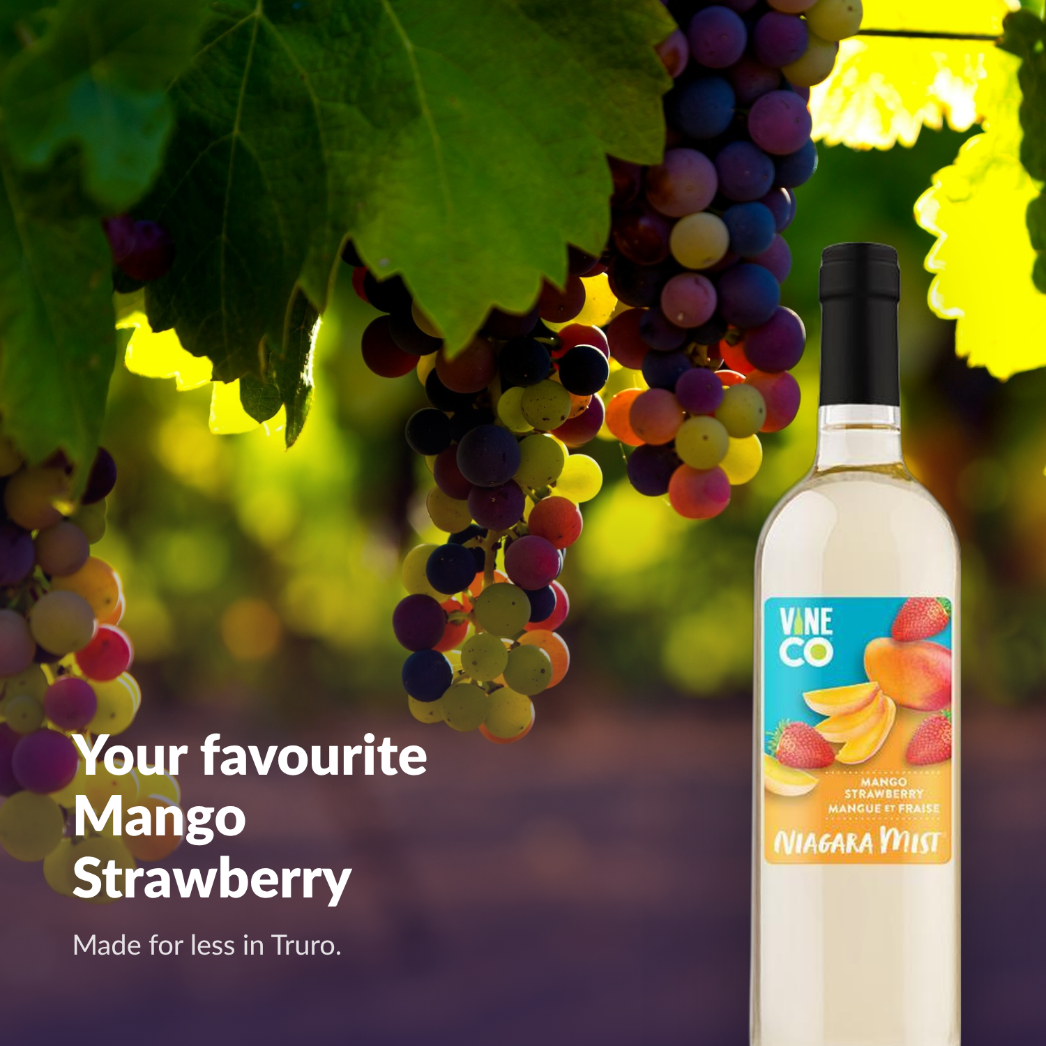 Niagara Mist Mango Strawberry bottle — your favourite Mango Strawberry, made for less in Truro