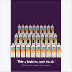 Thirty bottles, one batch — Niagara Mist Mango Strawberry