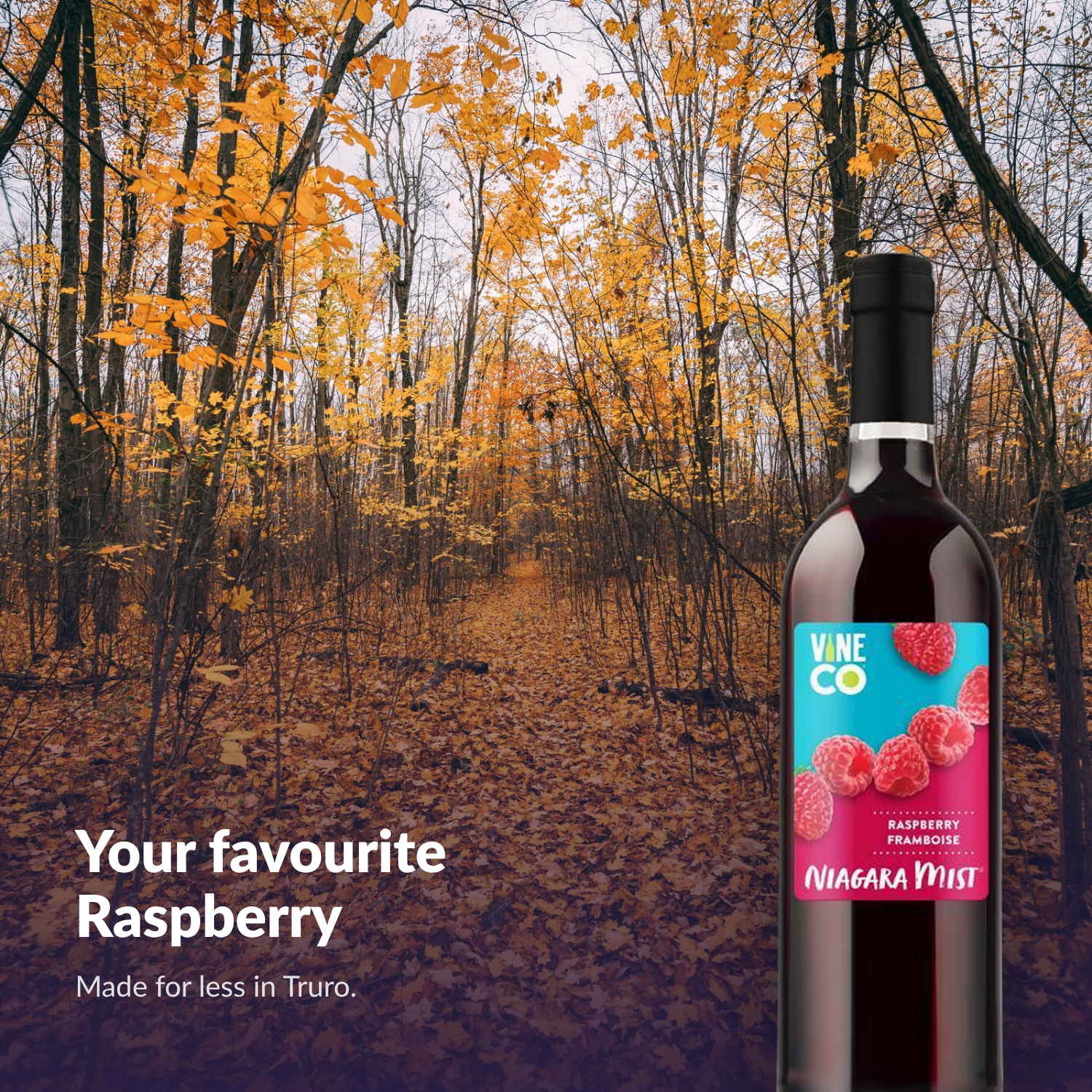 Niagara Mist Raspberry bottle — your favourite Raspberry, made for less in Truro