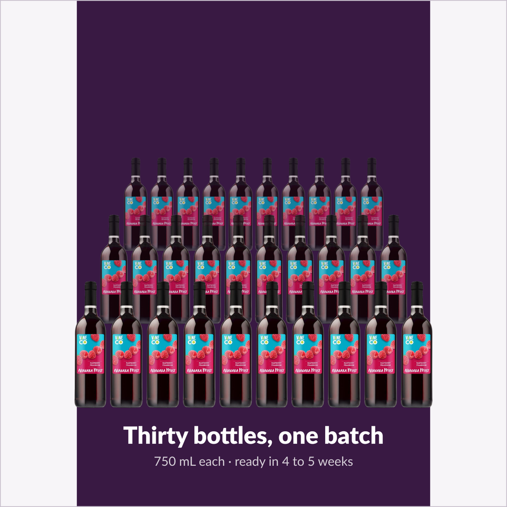 Thirty bottles, one batch — Niagara Mist Raspberry
