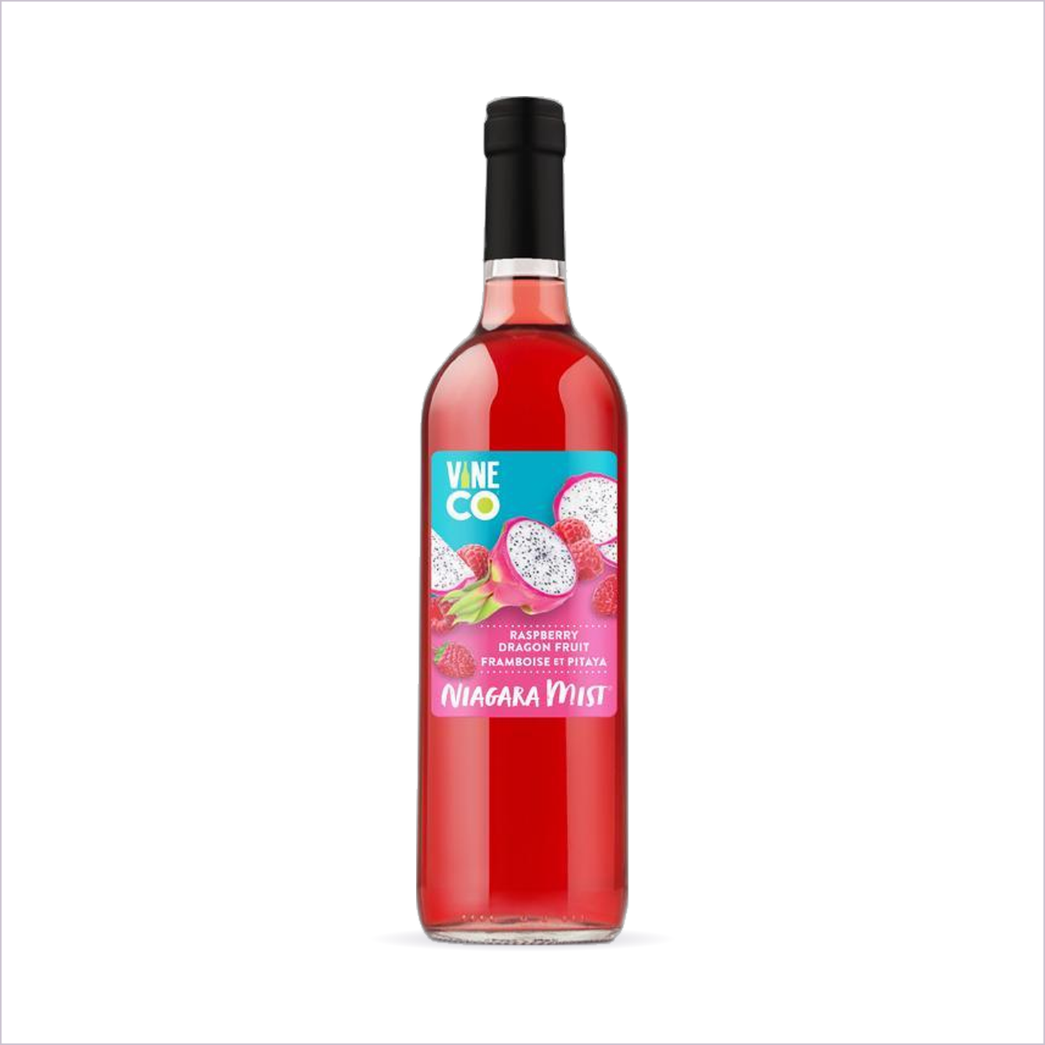 Niagara Mist Raspberry Dragon Fruit bottle on white