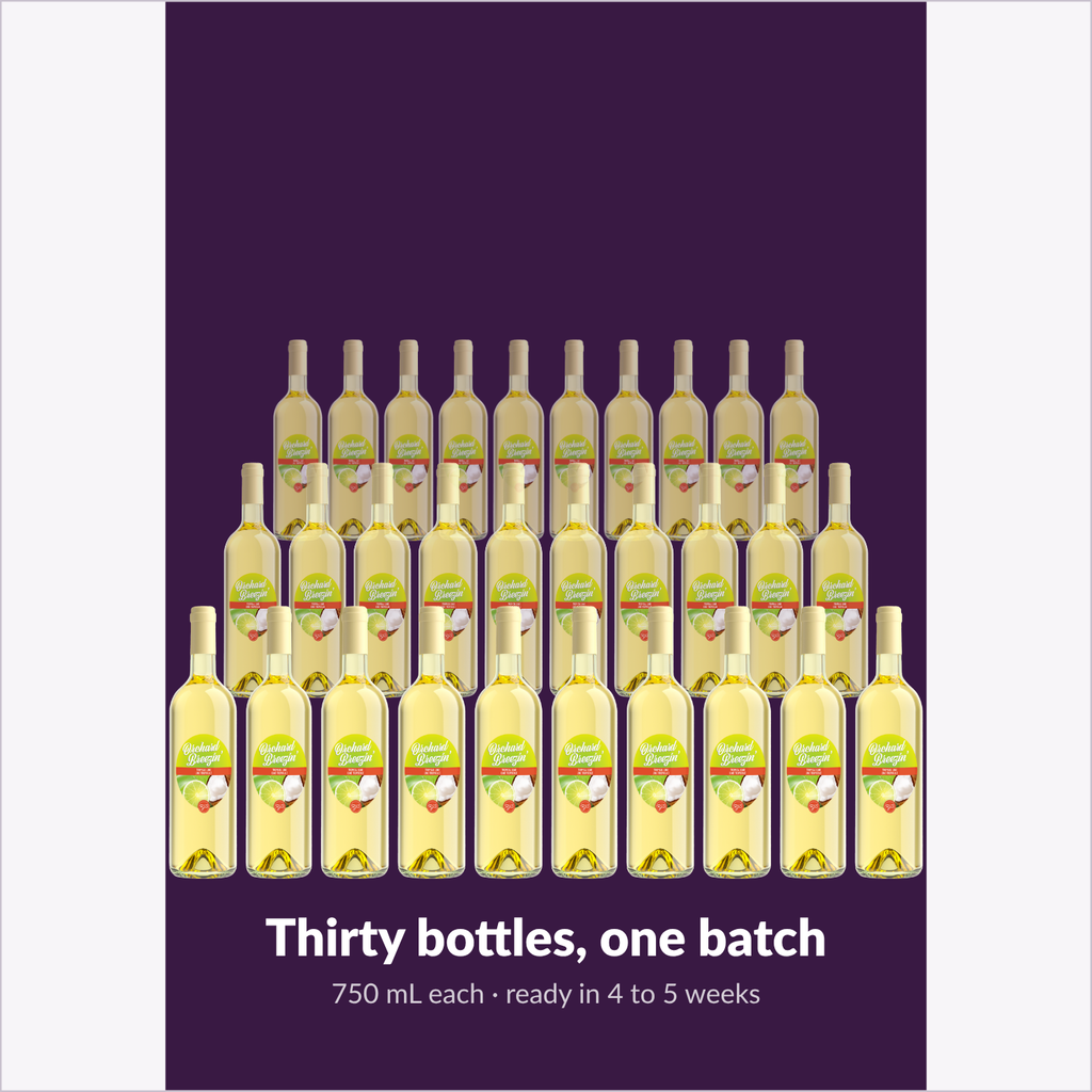 One Orchard Breezin' Tropical Lime batch yields thirty 750 mL bottles