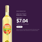 Orchard Breezin' Peach Perfection at $7.04 per litre made with us, versus $18.41 per litre liquor store shelf price