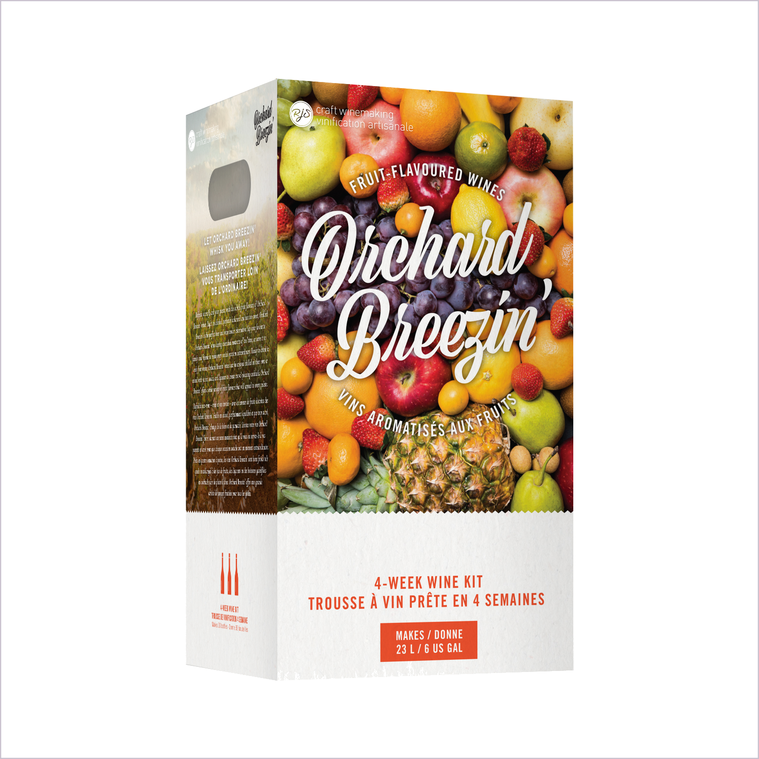 Orchard Breezin' Rockin' Raspberry Rosé wine kit box