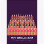 One Orchard Breezin' Rockin' Raspberry Rosé batch yields thirty 750 mL bottles