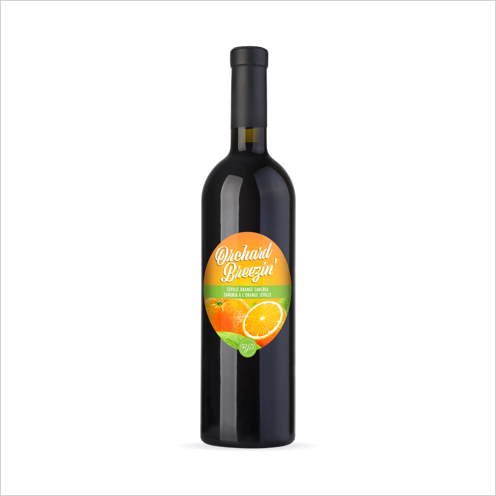 Orchard Breezin' Seville Orange Sangria finished bottle on a white background