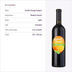 Orchard Breezin' Seville Orange Sangria specifications: medium sweet, light body, unoaked, ready in 4 to 5 weeks