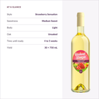 Orchard Breezin' Strawberry Sensation specifications: medium sweet, light body, unoaked, ready in 4 to 5 weeks