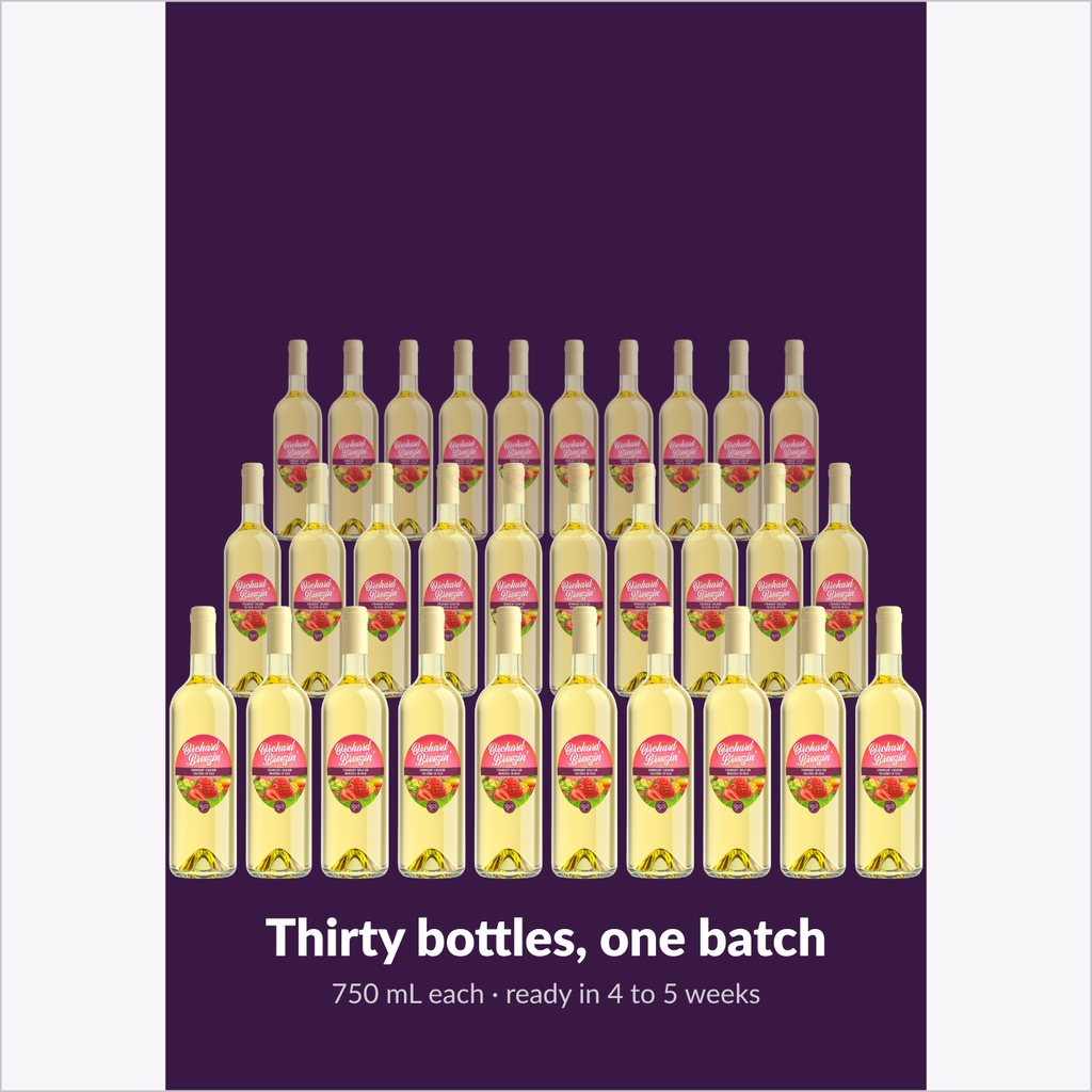 One Orchard Breezin' Strawberry Sensation batch yields thirty 750 mL bottles