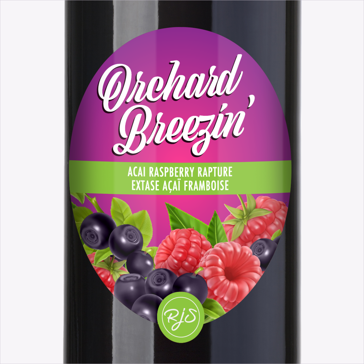 Acai Raspberry Rapture label