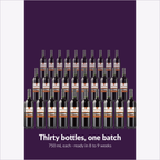 Thirty 750 mL bottles from one RQ27 Cabernet Sauvignon Merlot batch