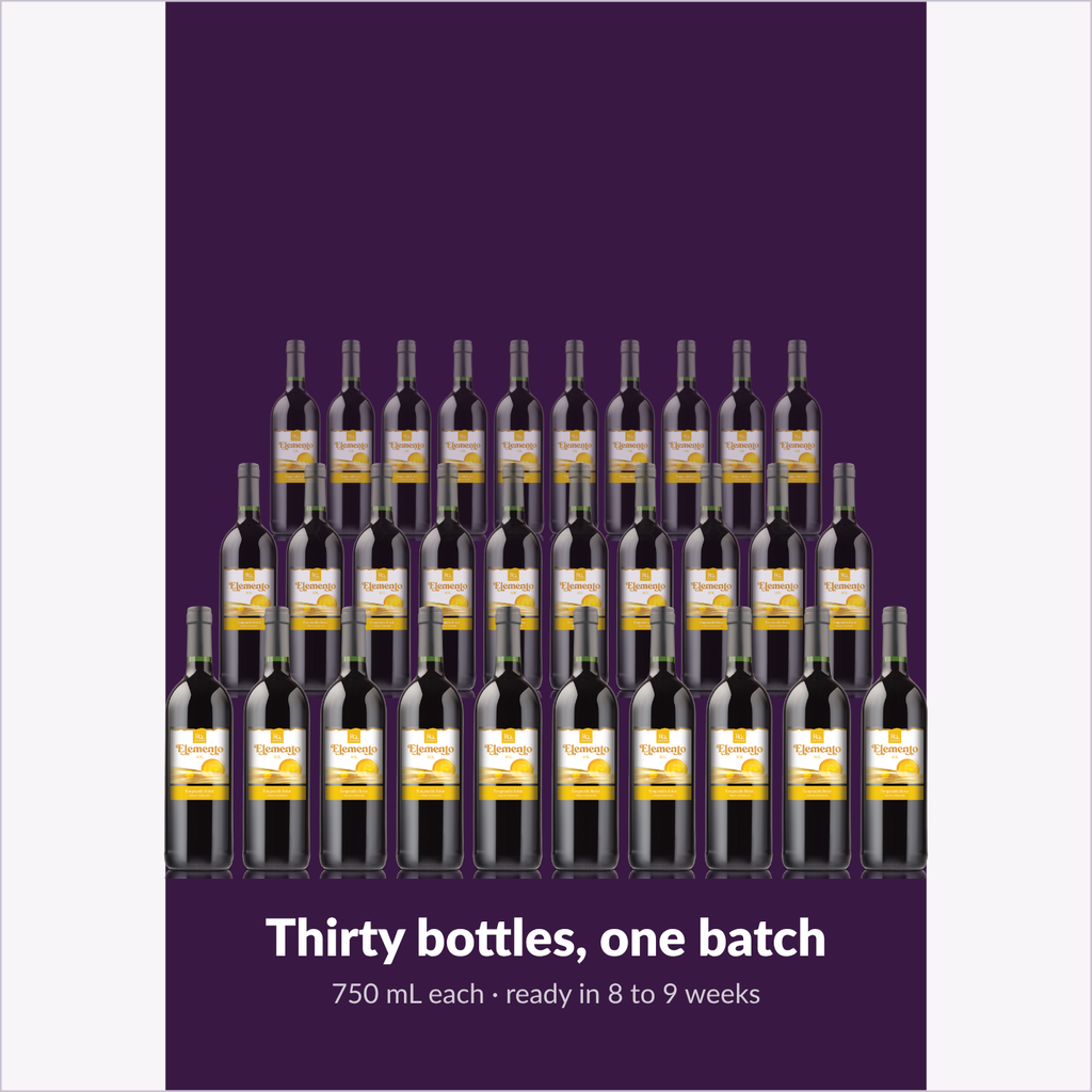 Thirty 750 mL bottles from one RQ27 Tempranillo Bobal batch
