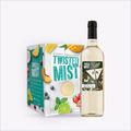 Twisted Mist Caramel Apple Martini wine kit box with a finished bottle