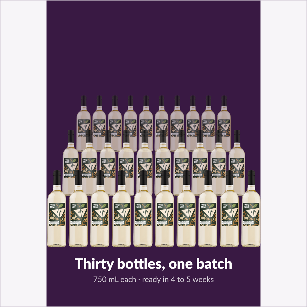 Thirty 750 mL bottles from one Caramel Apple Martini batch