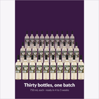Thirty 750 mL bottles from one Caramel Apple Martini batch