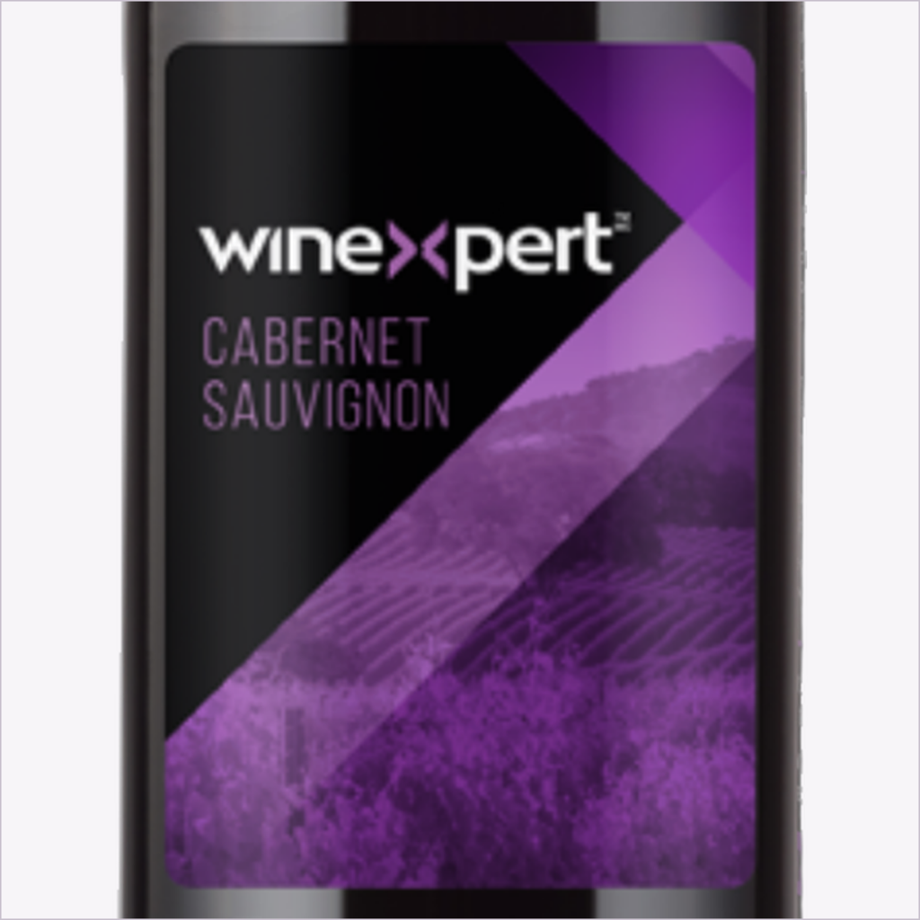 Winexpert Classic Cabernet Sauvignon wine kit — label close-up, Water'n'Wine Truro