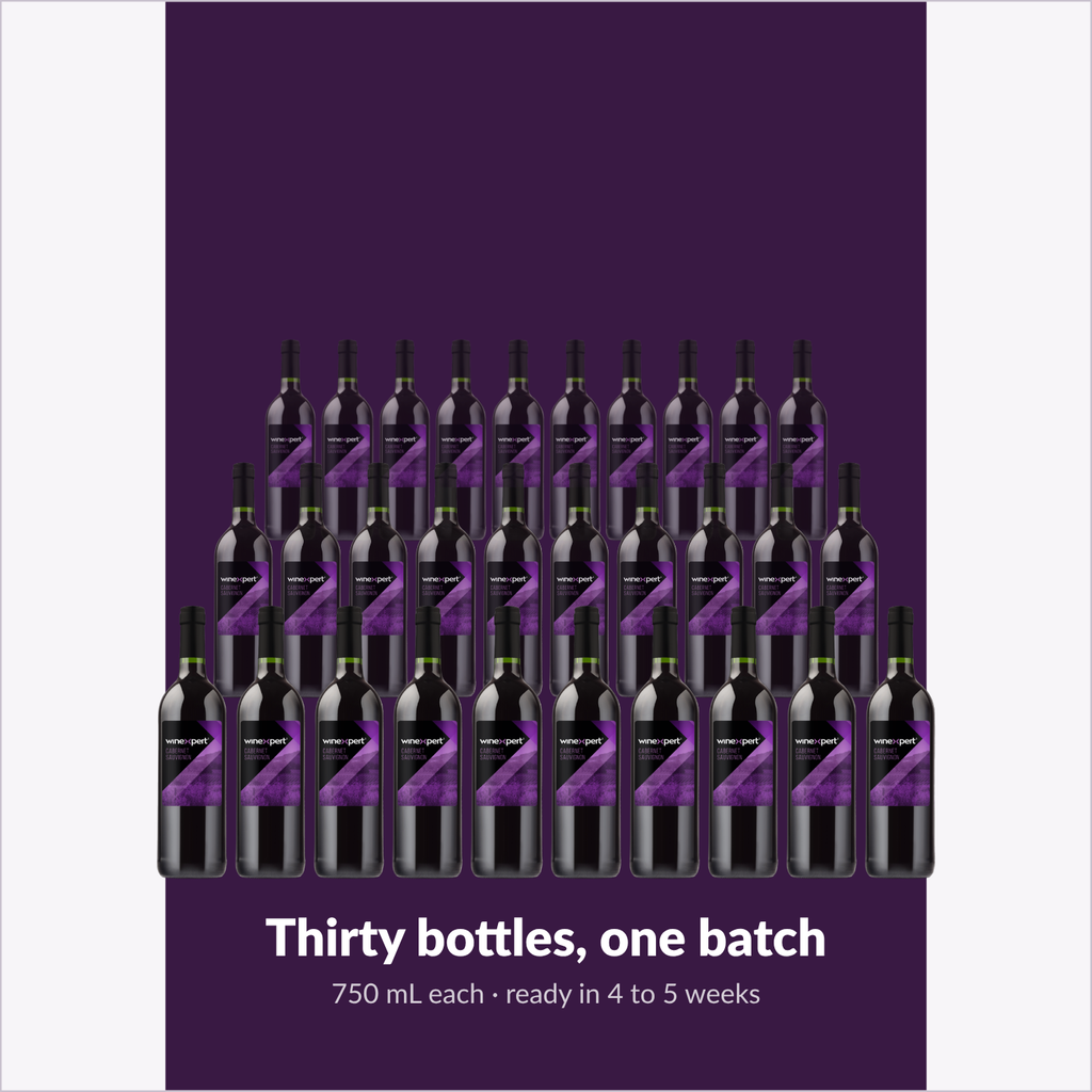 Winexpert Classic Cabernet Sauvignon wine kit — thirty-bottle batch, Water'n'Wine Truro