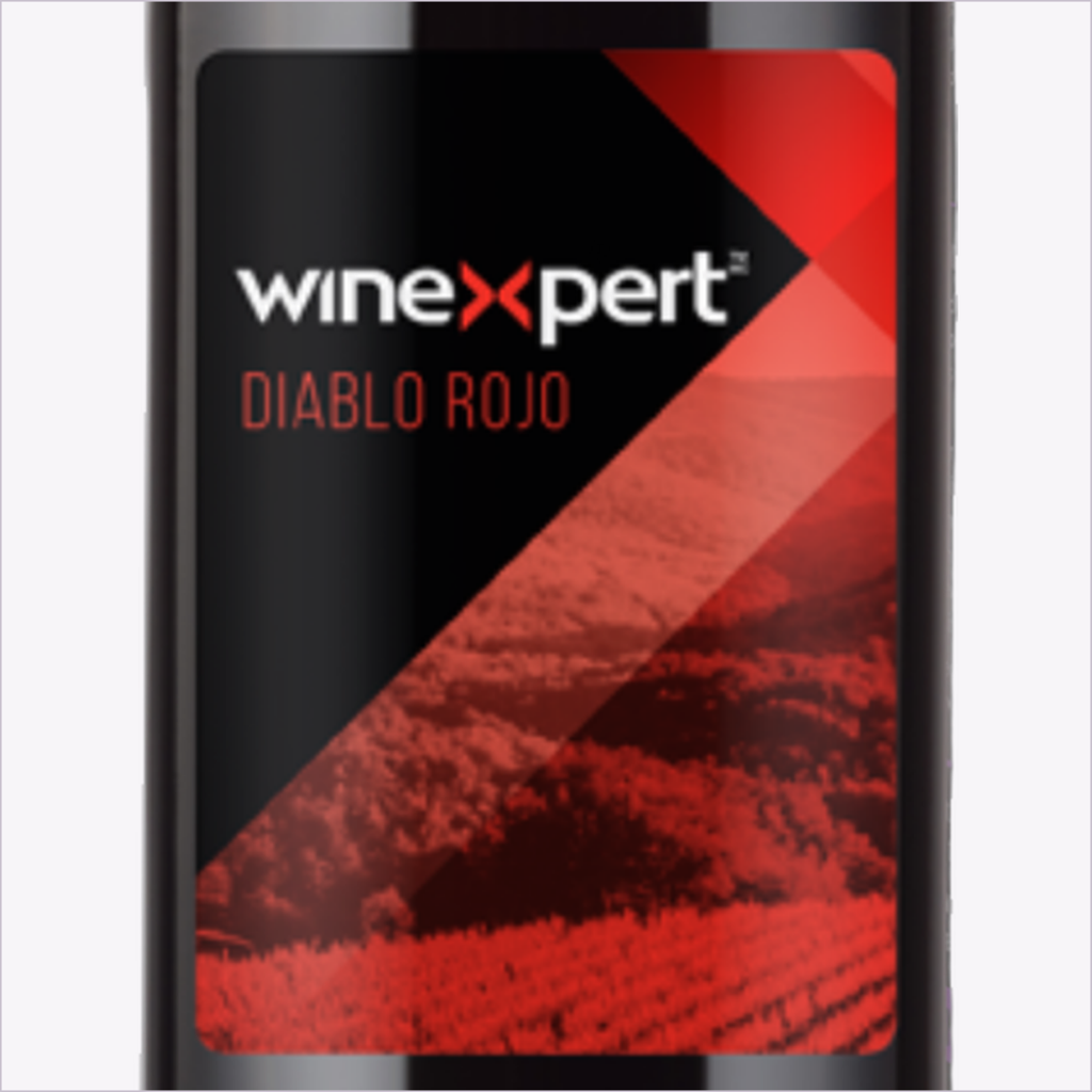 Winexpert Classic Diablo Rojo wine kit — label close-up, Water'n'Wine Truro