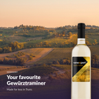 Winexpert Classic Gewürztraminer wine kit — lifestyle photo with bottle, Water'n'Wine Truro