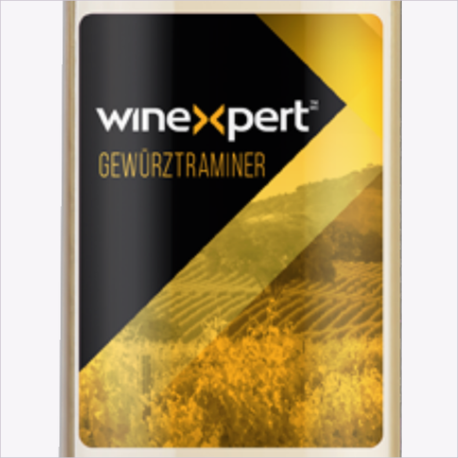 Winexpert Classic Gewürztraminer wine kit — label close-up, Water'n'Wine Truro