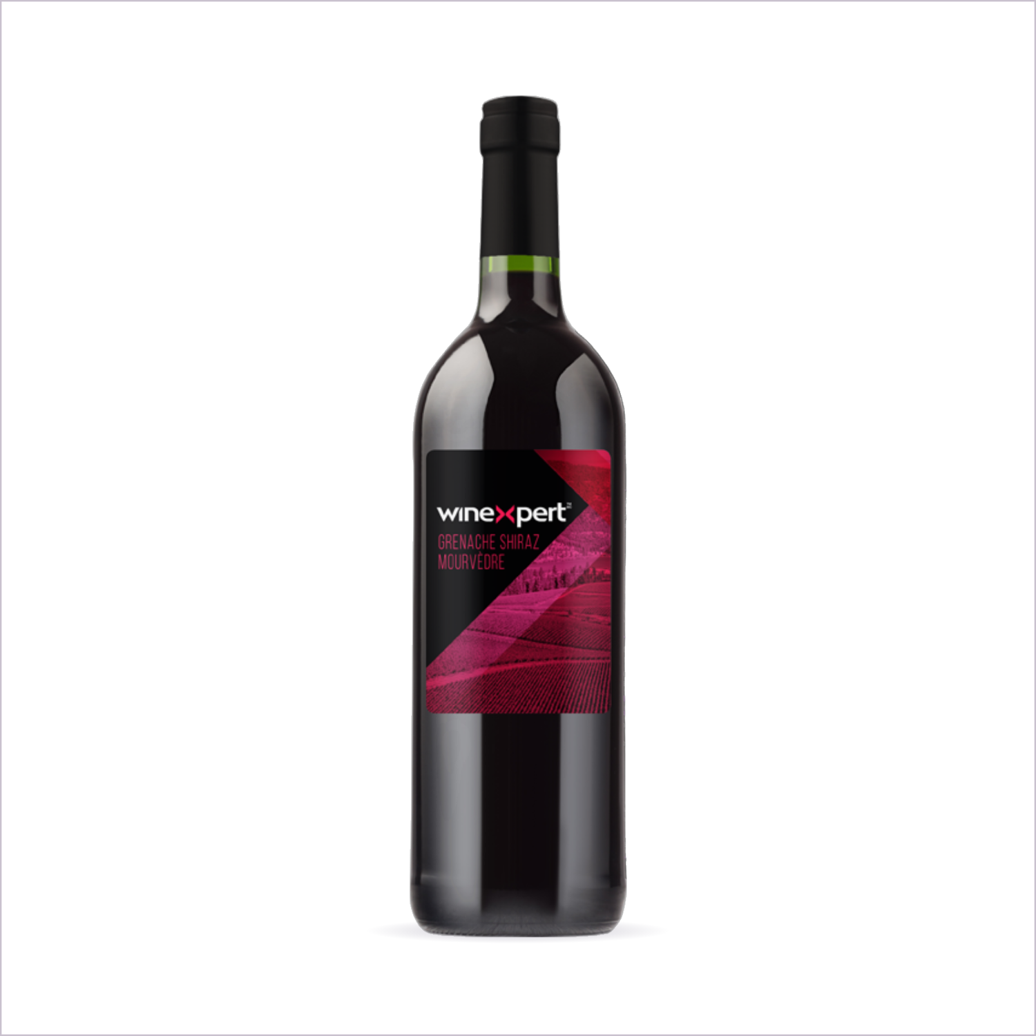 Winexpert Classic Grenache Shiraz Mourvèdre wine kit — bottle on white, Water'n'Wine Truro