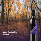Winexpert Classic Merlot wine kit — lifestyle photo with bottle, Water'n'Wine Truro