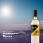 Winexpert Classic Moscato wine kit — lifestyle photo with bottle, Water'n'Wine Truro