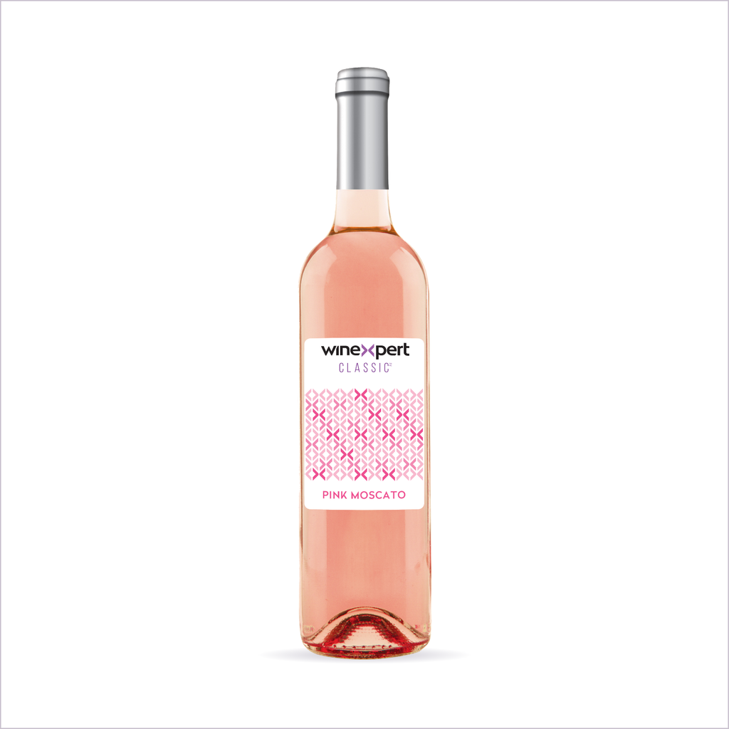 Winexpert Classic Pink Moscato wine kit — bottle on white, Water'n'Wine Truro