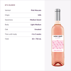 Winexpert Classic Pink Moscato wine kit — at-a-glance spec card, Water'n'Wine Truro
