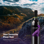 Winexpert Classic Pinot Noir wine kit — lifestyle photo with bottle, Water'n'Wine Truro