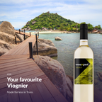 Winexpert Classic Viognier wine kit — lifestyle photo with bottle, Water'n'Wine Truro