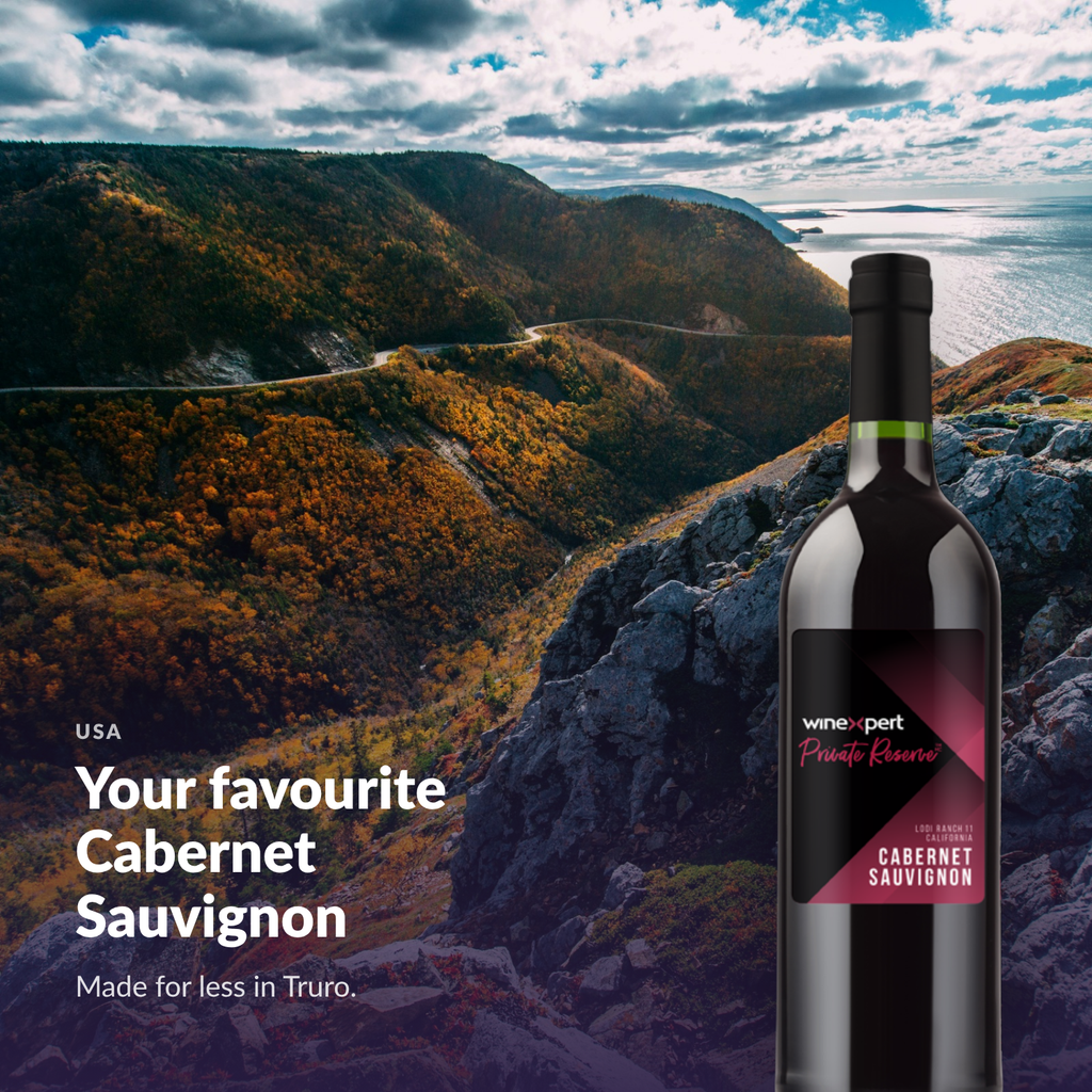 Winexpert Private Reserve Cabernet Sauvignon — your favourite Cabernet Sauvignon, made for less in Truro
