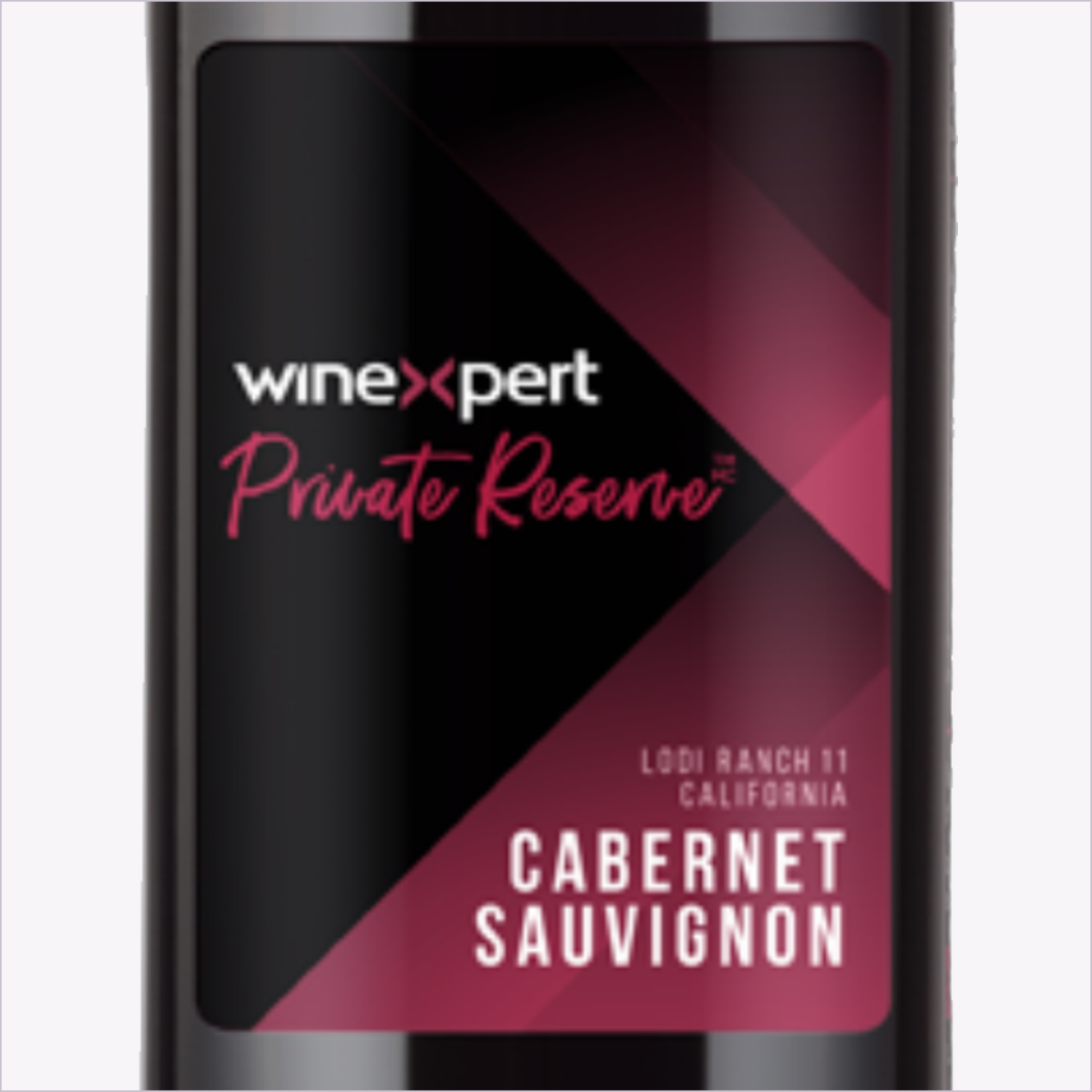 Winexpert Private Reserve Cabernet Sauvignon — label detail