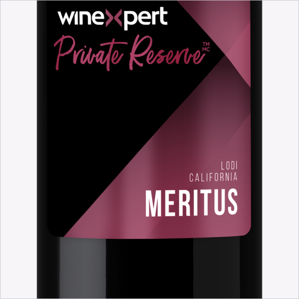 Winexpert Private Reserve Meritus — label detail
