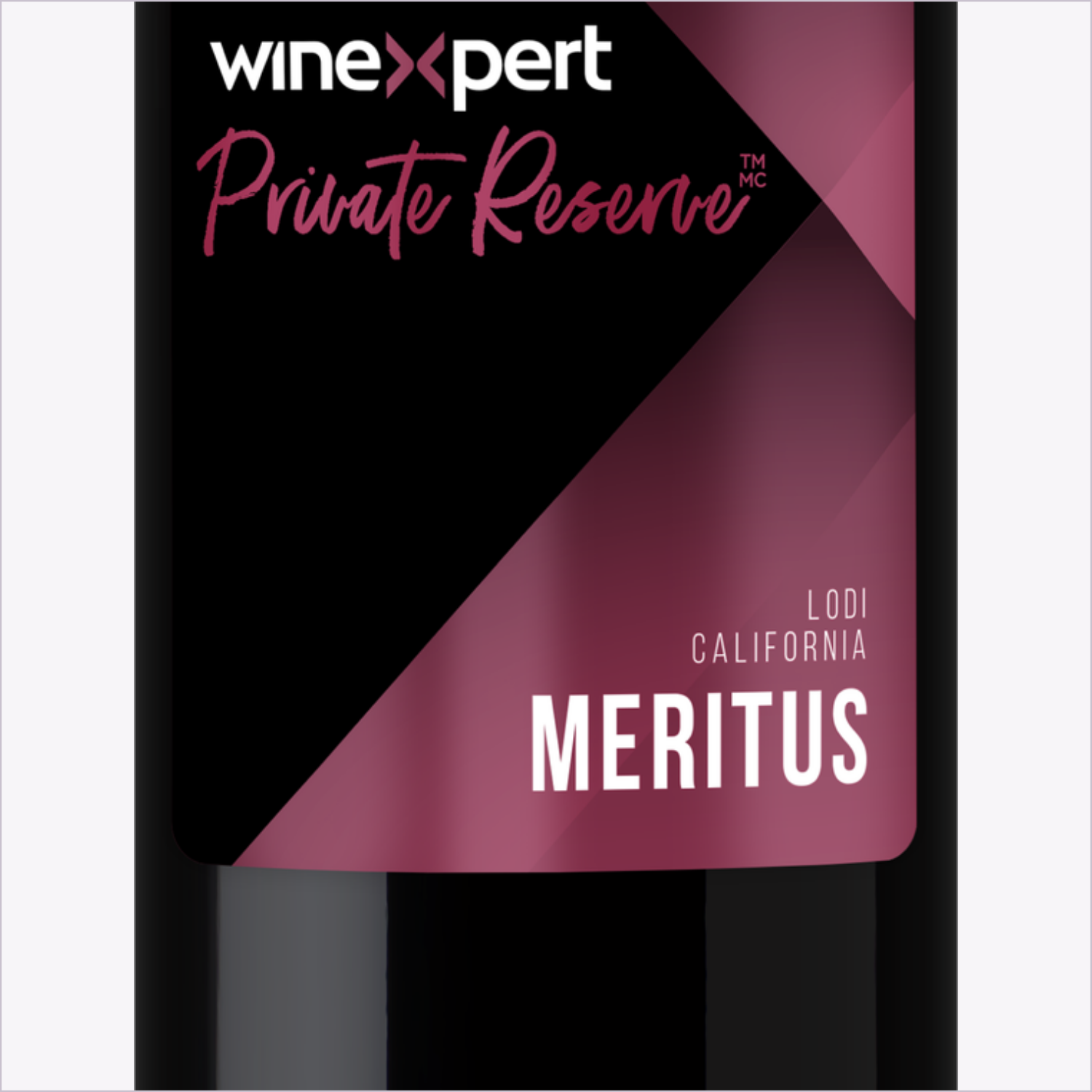 Winexpert Private Reserve Meritus — label detail