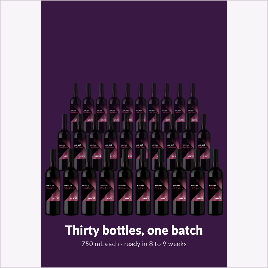 Winexpert Private Reserve Meritus — thirty bottles, one batch