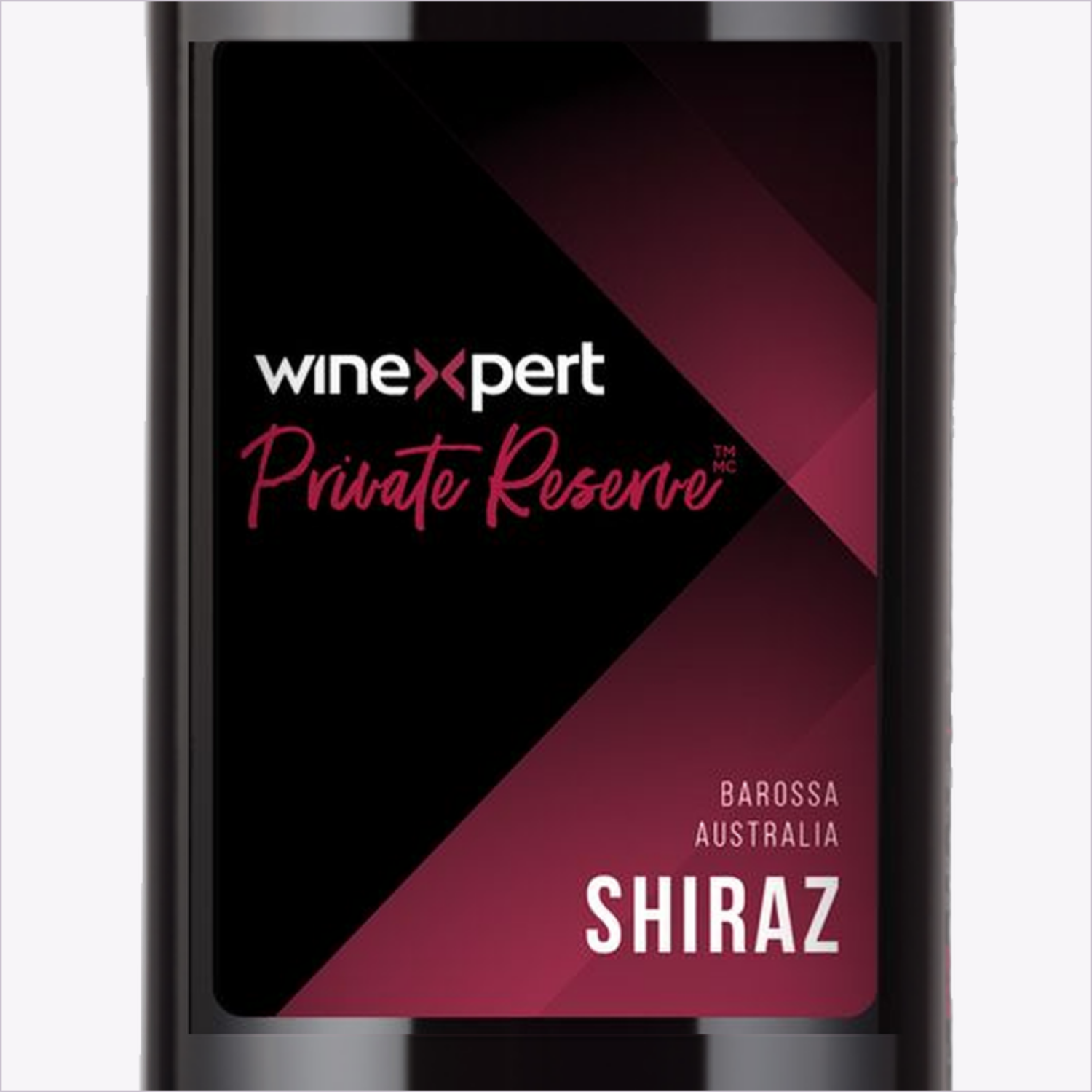 Winexpert Private Reserve Shiraz — label detail