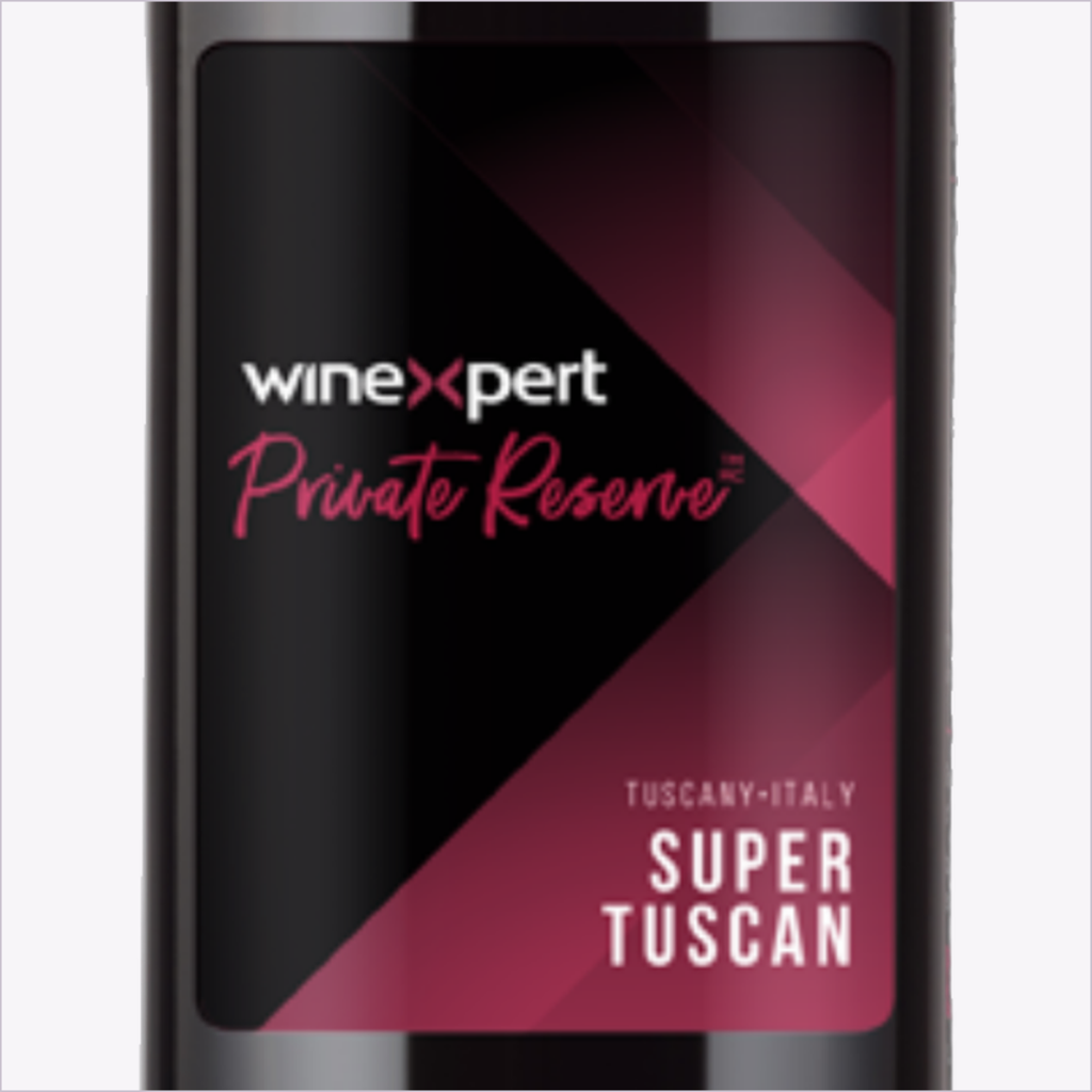 Winexpert Private Reserve Super Tuscan — label detail
