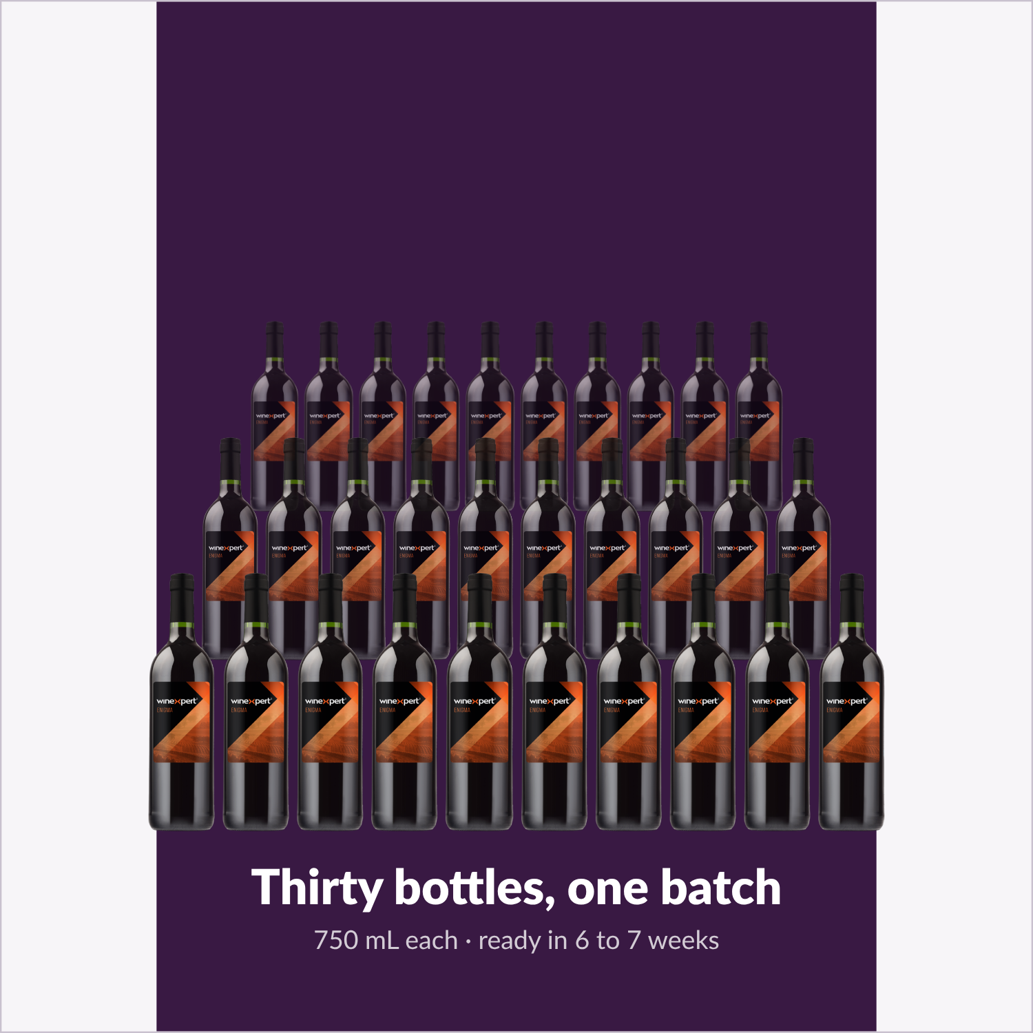 Winexpert Reserve Enigma — thirty bottles, one batch