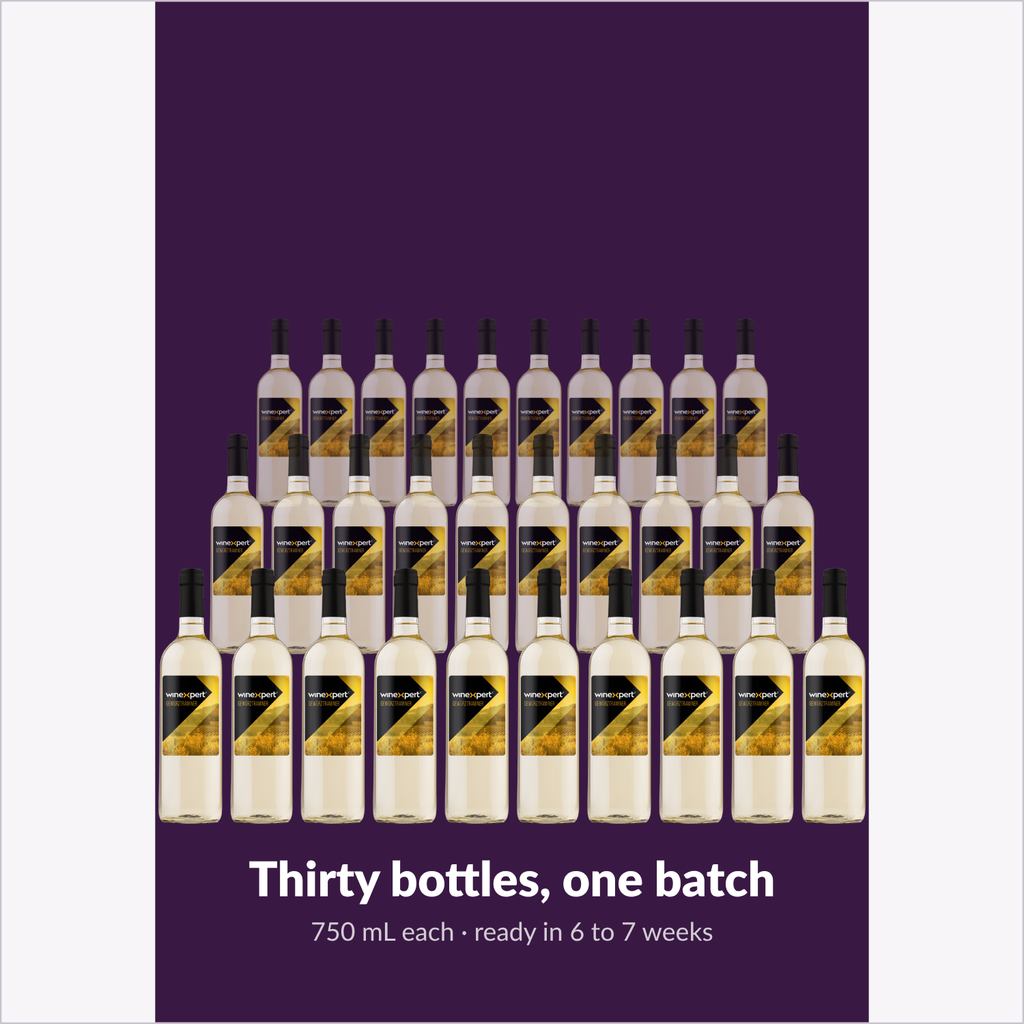 Winexpert Reserve Gewürztraminer — thirty bottles, one batch