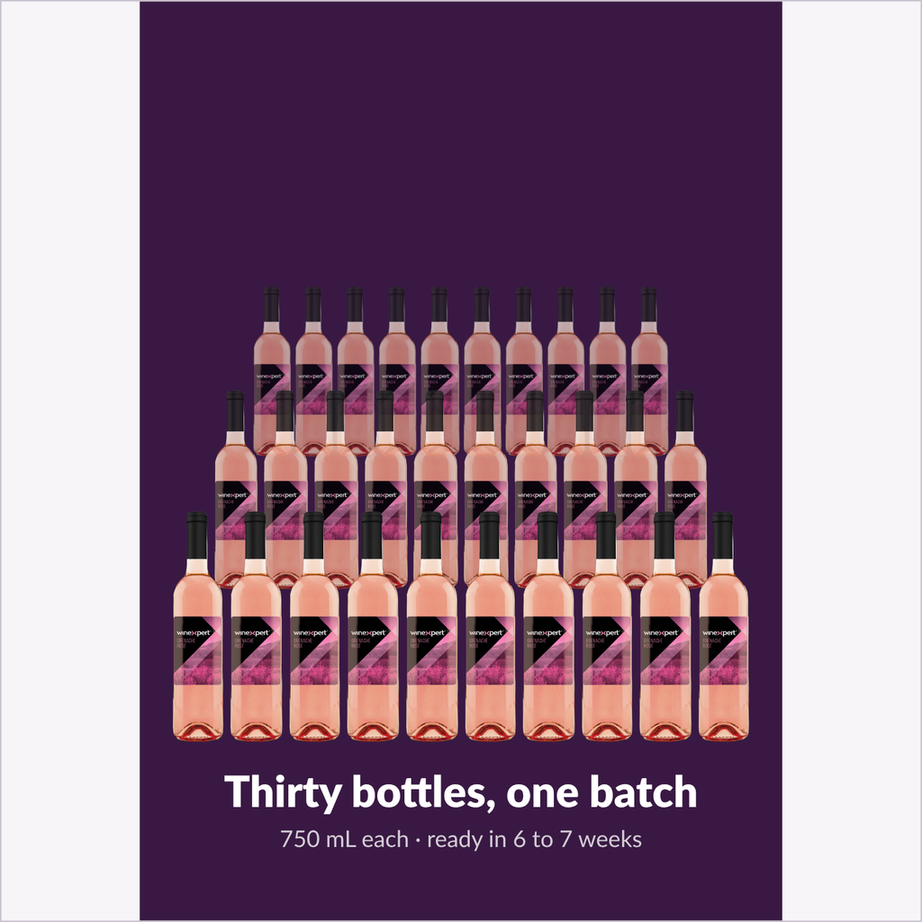 Winexpert Reserve Grenache Rosé — thirty bottles, one batch