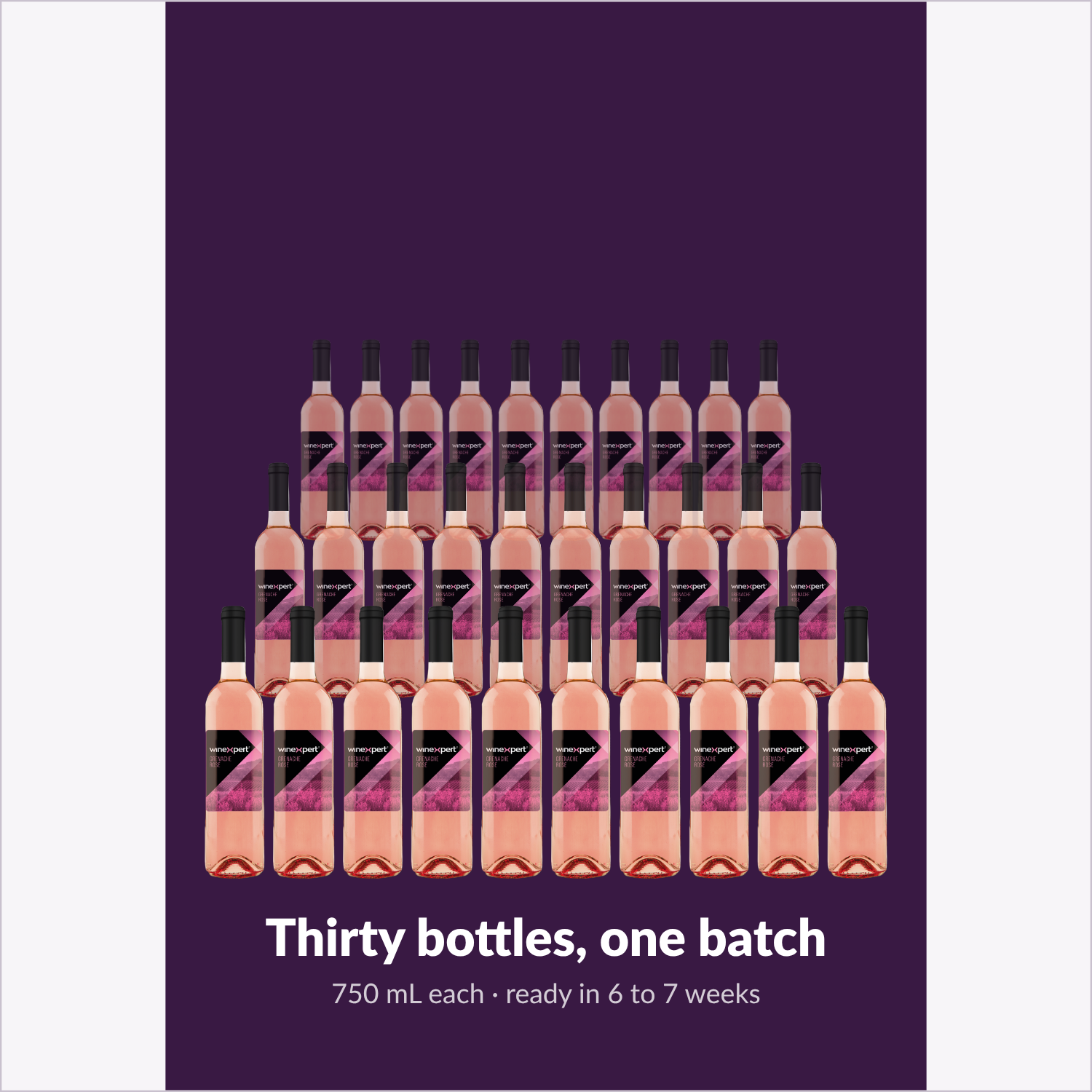 Winexpert Reserve Grenache Rosé — thirty bottles, one batch